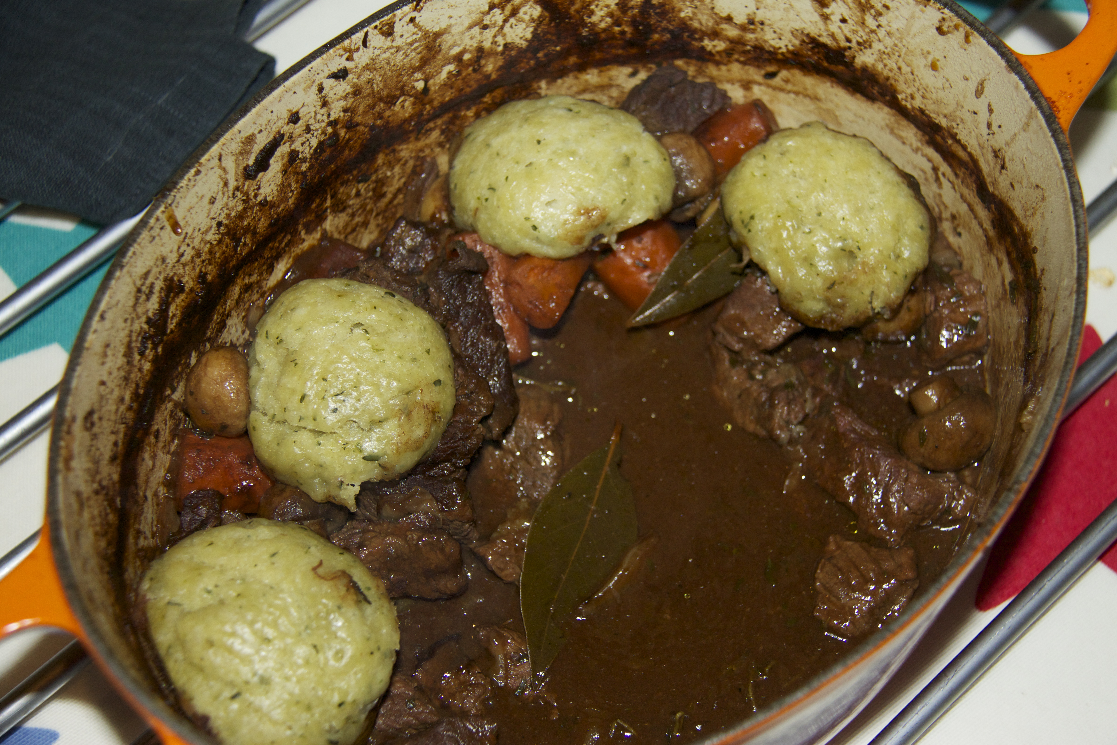 Stout Stew with Thyme Dumplings