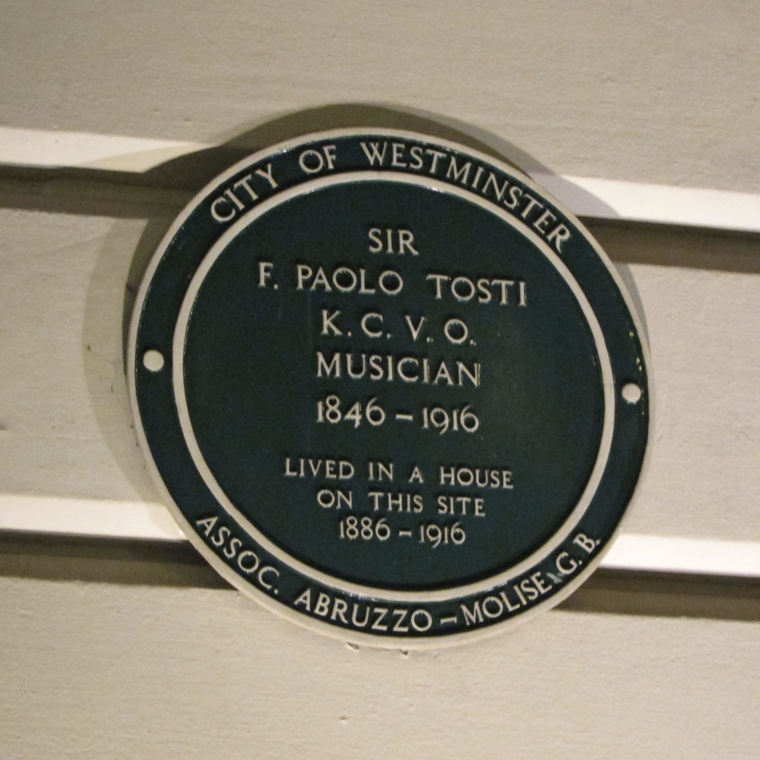 Paolo Tosti Plaque